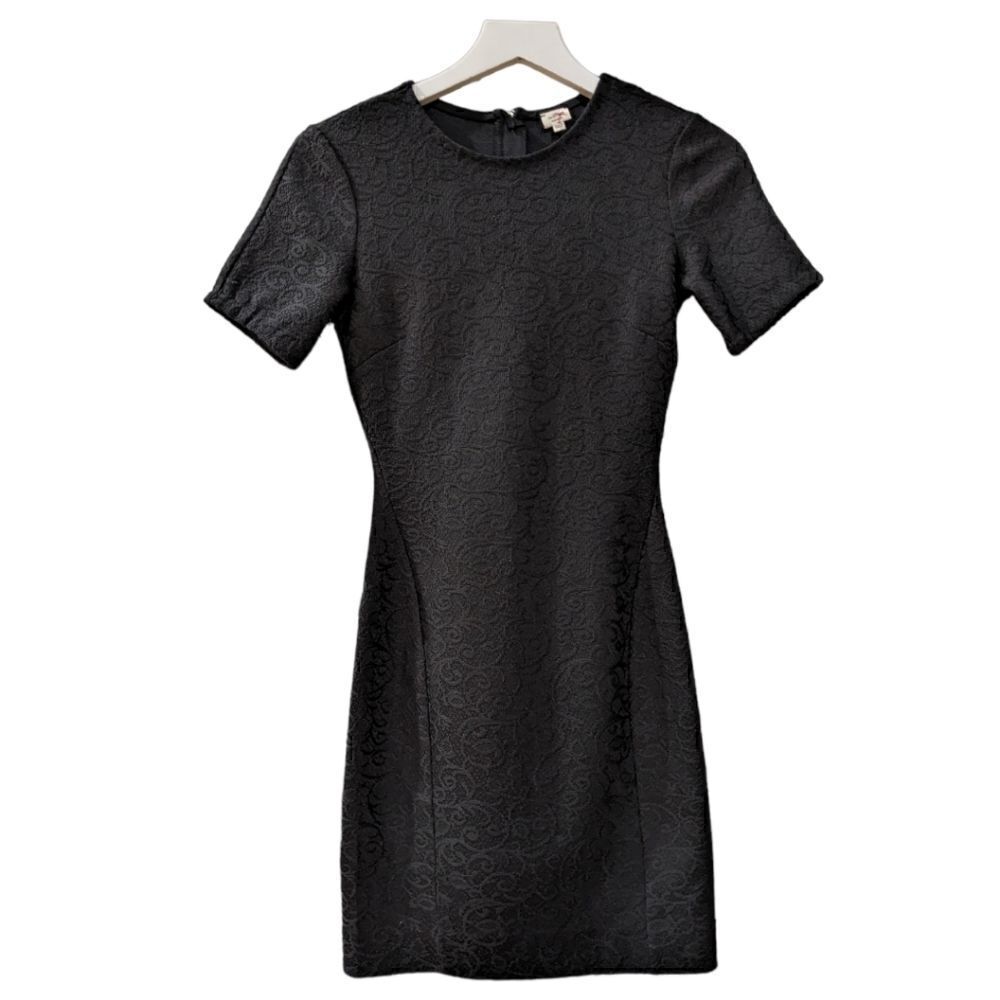 NWT Wilfred Mignonne Dress Black Lace Knit Knee Length Dress Size XXS